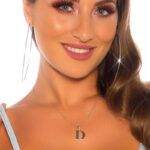 Collier lettre D ANGIE couleur Argent