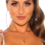 Collier lettre N ANGIE couleur Or