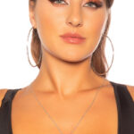 Collier grande lettre O métallique GAELLE couleur Argent